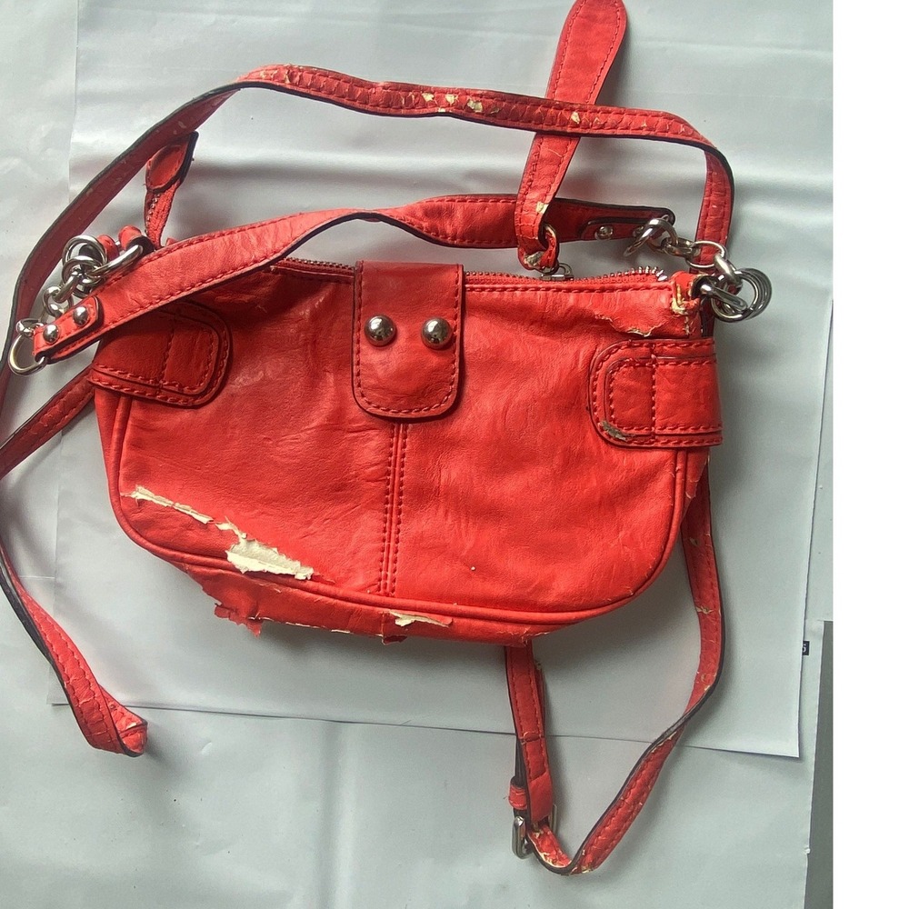 Guess Coral Pink Leather Crossbody Bag Small Shoulder Purse